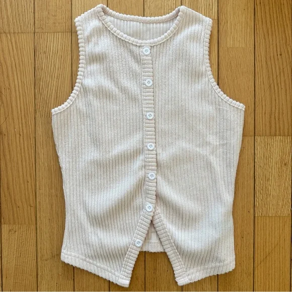 button down vest tank - Picture 3 of 5